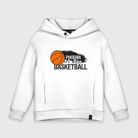 Детское худи Oversize хлопок с принтом Basketball Phoenix в Рязани, френч-терри — 70% хлопок, 30% полиэстер. Мягкий теплый начес внутри —100% хлопок | боковые карманы, эластичные манжеты и нижняя кромка, капюшон на магнитной кнопке | basketball | mvp | nba | phoenix | sport | streetball | suns | аризона | баскетбол | игра | крис пол | мяч | нба | санс | спорт | стритбол | тренер | финикс | чемпион