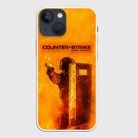 Чехол для iPhone 13 mini с принтом CS GO FIRE | КС ГО (Z) в Рязани,  |  | awp | counter strike | cs go | cs go global offensive | cs:go | csgo | global offensive | глобальное наступление | контрудар | кс го | ксго