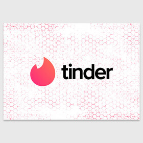 Поздравительная открытка с принтом Tinder - Honeycomb в Рязани, 100% бумага | плотность бумаги 280 г/м2, матовая, на обратной стороне линовка и место для марки
 | app | application | fire | logo | symbol | tinder | знакомства | лого | любовь | огонек | приложение | символ | соты | тиндер