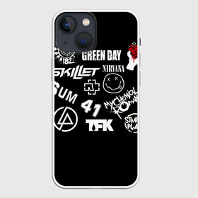 Чехол для iPhone 13 mini с принтом Rock в Рязани,  |  | green day | linkin park | my chemical romance | nirvana | rammstein | simple plan | skillet | sum 41 | thousand foot krutch