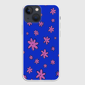 Чехол для iPhone 13 mini с принтом Цветочки рисованные в Рязани,  |  | fashion | flower | девушкам | детская | детям | мода | ромашки | фэшн | цветок | цветочки | цветы