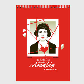 Скетчбук с принтом Amelie в Рязани, 100% бумага
 | 48 листов, плотность листов — 100 г/м2, плотность картонной обложки — 250 г/м2. Листы скреплены сверху удобной пружинной спиралью | amelie | french comedy | heart | photograph | the fabulous destiny of amelie poulain | torn | амели | комедия | невероятная судьба амели пулен | разорванная | романтическая | сердце | фотография | французская