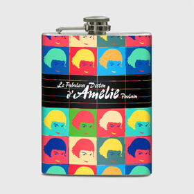 Фляга с принтом Amelie в Рязани, металлический корпус | емкость 0,22 л, размер 125 х 94 мм. Виниловая наклейка запечатывается полностью | amelie | art | french comedy | pop art | the fabulous destiny of amelie poulain | амели | искусство | комедия | невероятная судьба амели пулен | поп арт | романтическая | французская