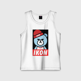 Детская майка хлопок с принтом IKON YG Bear Dope  в Рязани,  |  | ikon yg bear dope | korean | kpop | obey | медведь | подчинись | подчиняйся