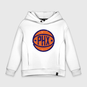 Детское худи Oversize хлопок с принтом NBA - PHX в Рязани, френч-терри — 70% хлопок, 30% полиэстер. Мягкий теплый начес внутри —100% хлопок | боковые карманы, эластичные манжеты и нижняя кромка, капюшон на магнитной кнопке | basketball | mvp | nba | phoenix | sport | streetball | suns | аризона | баскетбол | игра | крис пол | мяч | нба | санс | спорт | стритбол | тренер | финикс | чемпион