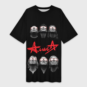 Платье-футболка 3D с принтом АЛИСА в Рязани,  |  | metal | music | punk | rock | russian | алиса | группа | кинчев | красное | метал | музыка | небо | панк | петербург | питер | ретро | рок | русский | славян | черный