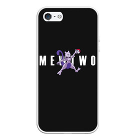 Чехол для iPhone 5/5S матовый с принтом Mewtwo x nba в Рязани, Силикон | Область печати: задняя сторона чехла, без боковых панелей | anime | mew two | nba | pokemon | poket monster | poketmon | аниме | анимэ | баскетбол | карманные монстры | мью ту | нба | покемон