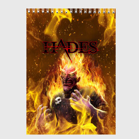 Скетчбук с принтом Hades | Гадес (Z) в Рязани, 100% бумага
 | 48 листов, плотность листов — 100 г/м2, плотность картонной обложки — 250 г/м2. Листы скреплены сверху удобной пружинной спиралью | aid | hades | nyx | roguelike | thanatos | zagreus | аид | гадес | загрей | никс | рогалик | танатос