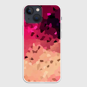 Чехол для iPhone 13 mini с принтом Бежево малиновый абстрактный в Рязани,  |  | абстрактный | бежевый | камуфляжный | летний | малиновый | модный | паттерн | современный | текстура | фуксия