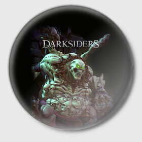 Значок с принтом Гнев Войны | Darksiders (Z) в Рязани,  металл | круглая форма, металлическая застежка в виде булавки | darksiders | darksiders 2 | darksiders 3 | ulthane | wrath of war | всадник апокалипсиса | гнев войны | обугленный совет | руина | ультэйн