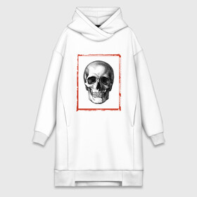 Платье-худи хлопок с принтом Костян в Рязани,  |  | frame | skeleton | skull | рамка | скелет