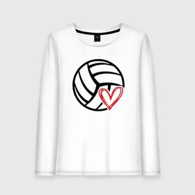 Женский лонгслив хлопок с принтом Love Volleyball в Рязани, 100% хлопок |  | ball | beach | game | love | sport | volley | volleyball | волейбол | волейболист | волейболистка | гол | игра | игрок | любовь | мяч | площадка | пляж | пляжный | победа | сердце | сетка | спорт | тренер | чемпион