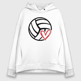 Женское худи Oversize хлопок с принтом Love Volleyball в Рязани, френч-терри — 70% хлопок, 30% полиэстер. Мягкий теплый начес внутри —100% хлопок | боковые карманы, эластичные манжеты и нижняя кромка, капюшон на магнитной кнопке | ball | beach | game | love | sport | volley | volleyball | волейбол | волейболист | волейболистка | гол | игра | игрок | любовь | мяч | площадка | пляж | пляжный | победа | сердце | сетка | спорт | тренер | чемпион