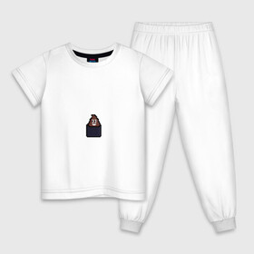 Детская пижама хлопок с принтом Смешная какашка в Рязани, 100% хлопок |  брюки и футболка прямого кроя, без карманов, на брюках мягкая резинка на поясе и по низу штанин
 | art | pixel | pixelart | милаха | пиксели | пиксель | пиксельарт