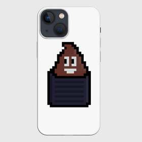 Чехол для iPhone 13 mini с принтом Смешная какашка в Рязани,  |  | art | pixel | pixelart | милаха | пиксели | пиксель | пиксельарт