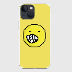 Чехол для iPhone 13 mini с принтом Смешная смайл в Рязани,  |  | art | pixel | pixelart | милаха | пиксели | пиксель | пиксельарт | смайл | смайл пиксель арт | смайлик | смешная смайлик