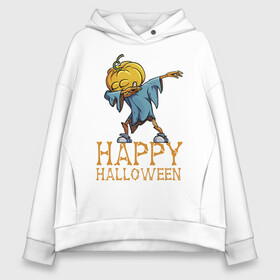 Женское худи Oversize хлопок с принтом Happy Halloween в Рязани, френч-терри — 70% хлопок, 30% полиэстер. Мягкий теплый начес внутри —100% хлопок | боковые карманы, эластичные манжеты и нижняя кромка, капюшон на магнитной кнопке | dab | eyes | gesture | halloween | holiday | hype | pumpkin | rag | глаза | жест | праздник | рваньё | тыква | хайп | хэллоуин