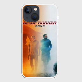 Чехол для iPhone 13 mini с принтом Рик Декард и Кей BR2049 в Рязани,  |  | Тематика изображения на принте: blade runner 2049 | cyberpunk | future | harrison ford | hologram | k | neon | rick decard | ryan gosling | бегущий по лезвию 2049 | будущее | голограмма | кей | киберпанк | неон | райан гослинг | рик декард | фильмы | харрисон форд