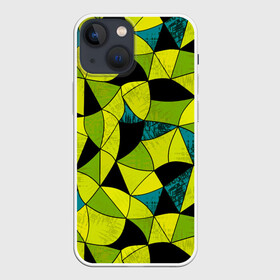 Чехол для iPhone 13 mini с принтом Гранжевый яркий зеленый в Рязани,  |  | абстрактный | гранжевая текстура | зеленый | летний | молодежный | современный | ярко желтый