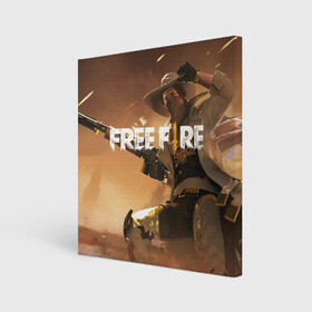 Холст квадратный с принтом FREE FIRE в Рязани, 100% ПВХ |  | ff | free fire | game | gamer | games | garena | pro gamer | винтовка | гарена | гексагон | игра | кавбой | ковбой | текстура | фри фаер | фф | шляпа