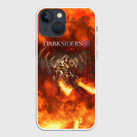 Чехол для iPhone 13 mini с принтом Darksiders 3 | Гнев Войны 3 (Z) в Рязани,  |  | azrael | darksiders | darksiders 3 | griever | silitha | tiamat | ulthane | vulgrim | wrath of war | всадник апокалипсиса | гнев войны | обугленный совет | руина | ультэйн | чёрный молот