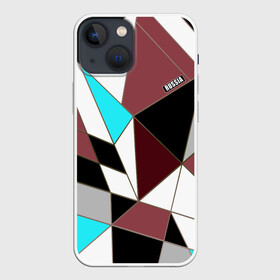 Чехол для iPhone 13 mini с принтом Геометрический узор в Рязани,  |  | абстрактный | молодежный | патриотический | россия | современный | спортивный | треугольники