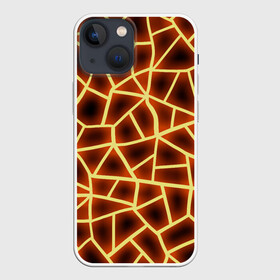 Чехол для iPhone 13 mini с принтом Огненная геометрия в Рязани,  |  | 3д | abstract | fire | flame | geometry stripes | neon | polygonal | абстрактная геометрия | геометрические фигуры | линии | мозаика | неон | огонь | орнамент | пламя | полигон | полосы | светящиеся | текстура | треугольники