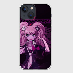 Чехол для iPhone 13 mini с принтом Джунко Эношима Данганронпа в Рязани,  |  | danganronpa | enoshima | enoshima junko | junko | monokuma | аниме | данганронпа | джунко | джунко эношима | злодейка | монокума | эношима