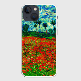 Чехол для iPhone 13 mini с принтом Поле с маками, Ван Гог в Рязани,  |  | art | van gogh | vincent van gogh | абстракционизм | арт | ван гог | винсент ван гог | деревья | импрессионизм | искусство | картина | картины маслом | краски | маки | небо | поляна | природа | провинция | рисунок