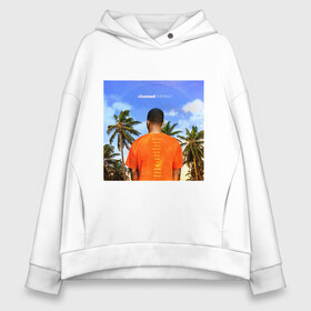 Женское худи Oversize хлопок с принтом Frank Ocean в Рязани, френч-терри — 70% хлопок, 30% полиэстер. Мягкий теплый начес внутри —100% хлопок | боковые карманы, эластичные манжеты и нижняя кромка, капюшон на магнитной кнопке | channel orange | frank ocean | небо | обложка альбома | пальмы | рэп | хип хоп