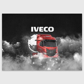 Поздравительная открытка с принтом Iveco truck в Рязани, 100% бумага | плотность бумаги 280 г/м2, матовая, на обратной стороне линовка и место для марки
 | Тематика изображения на принте: iveco | iveco truck | iveco грузовик | truck | trucks | грузовик | грузовики | дальнобои | дальнобой | дальнобойщик | ивеко | ивеко грузовик | фура | фуры