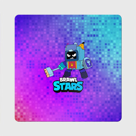 Магнит виниловый Квадрат с принтом Ash Brawl Stars Эш  в Рязани, полимерный материал с магнитным слоем | размер 9*9 см, закругленные углы | ash | brawl | brawl stars | brawlstars | brawl_stars | аш | бравл | бравлстарс | эш