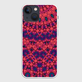 Чехол для iPhone 13 mini с принтом Круглый красный орнамент в Рязани,  |  | калейдоскоп | красный | круглый | круглый орнамент | орнамент | современный | этнический