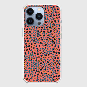 Чехол для iPhone 13 Pro с принтом Леопардовый принт на розовом в Рязани,  |  | абстракция | африканский | леопардовые пятна | леопардовый принт | розовый | сафари