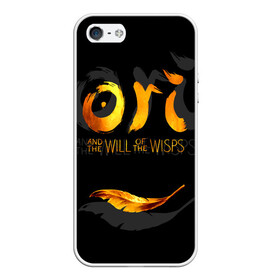 Чехол для iPhone 5/5S матовый с принтом Ori and the Will of the Wisps в Рязани, Силикон | Область печати: задняя сторона чехла, без боковых панелей | adventure | computer game | golden feather | ori | ori and the will of the wisps | spirit of the forest | дух леса | золотое перо | компьютерная игра | ори | ори и блуждающие огоньки | приключения