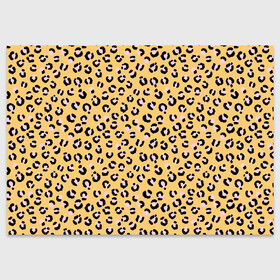 Поздравительная открытка с принтом Желтый леопардовый принт в Рязани, 100% бумага | плотность бумаги 280 г/м2, матовая, на обратной стороне линовка и место для марки
 | Тематика изображения на принте: желтый | леопардовый принт | паттерн | пятна | пятнистый | розовый | текстура