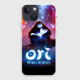 Чехол для iPhone 13 mini с принтом Ori and the Will of the Wisps в Рязани,  |  | adventure | asleep | forest spirit | naru | night | ori and the will of the wisps | orient | pc game | volcanic eruption | дух леса | извержение вулкана | компьютерная игра | нару | ночь | ори | ори и блуждающие огоньки | приключения | спит