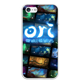 Чехол для iPhone 5/5S матовый с принтом Ori and the Will of the Wisps в Рязани, Силикон | Область печати: задняя сторона чехла, без боковых панелей | adventure | collage | computer game | frames | ori | ori and the will of the wisps | spirit of the forest | дух леса | кадры | коллаж | компьютерная игра | ори | ори и блуждающие огоньки | приключения