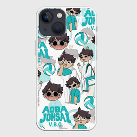 Чехол для iPhone 13 mini с принтом ТООРУ ОЙКАВА   OIKAWA TORU в Рязани,  |  | anime | aoba johsai | haikyu | manga | oikawa toru | pattern. | аниме | аобаджосай | волейбол | герой | манга | персонаж | тоору ойкава | узор