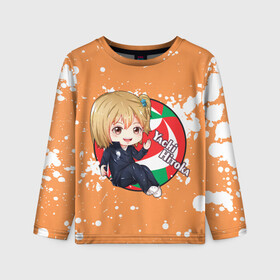 Детский лонгслив 3D с принтом Yachi Hitoka | Haikyu | Волейбол (Z) в Рязани, 100% полиэстер | длинные рукава, круглый вырез горловины, полуприлегающий силуэт
 | Тематика изображения на принте: haikuu | haikyu | haikyuu | yachi hitoka | волейбол | сёё | сёё хината | спортивная манга | хайку | хайкю | хината