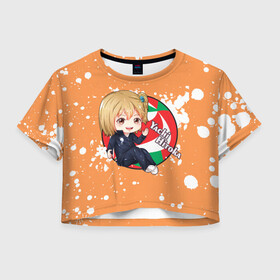 Женская футболка Crop-top 3D с принтом Yachi Hitoka | Haikyu | Волейбол (Z) в Рязани, 100% полиэстер | круглая горловина, длина футболки до линии талии, рукава с отворотами | haikuu | haikyu | haikyuu | yachi hitoka | волейбол | сёё | сёё хината | спортивная манга | хайку | хайкю | хината