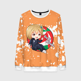 Женский свитшот 3D с принтом Yachi Hitoka | Haikyu | Волейбол (Z) в Рязани, 100% полиэстер с мягким внутренним слоем | круглый вырез горловины, мягкая резинка на манжетах и поясе, свободная посадка по фигуре | haikuu | haikyu | haikyuu | yachi hitoka | волейбол | сёё | сёё хината | спортивная манга | хайку | хайкю | хината