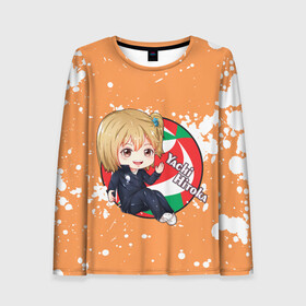 Женский лонгслив 3D с принтом Yachi Hitoka | Haikyu | Волейбол (Z) в Рязани, 100% полиэстер | длинные рукава, круглый вырез горловины, полуприлегающий силуэт | haikuu | haikyu | haikyuu | yachi hitoka | волейбол | сёё | сёё хината | спортивная манга | хайку | хайкю | хината