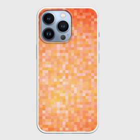 Чехол для iPhone 13 Pro с принтом Оранжевая пиксель абстракция в Рязани,  |  | halloween | pixel art | абстракция | оранжевый | осенний | пиксели | пиксель арт | пиксельный | рыжий | хэллоуин