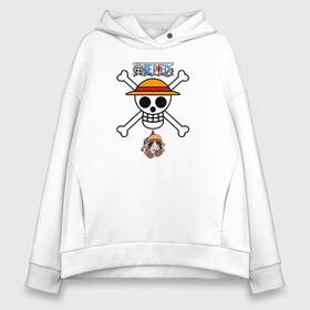 Женское худи Oversize хлопок с принтом Веселый Роджер Луффи One Piece в Рязани, френч-терри — 70% хлопок, 30% полиэстер. Мягкий теплый начес внутри —100% хлопок | боковые карманы, эластичные манжеты и нижняя кромка, капюшон на магнитной кнопке | anime | manga | monkey d. luffy | one piece | аниме | большой куш | ван пис | вон пис | гол д. роджер | кайдо | король пиратов | луфи | луффи | манга | манки д. луффи | нами | нико робин | пират | портгас д. эйс | ророноа зоро