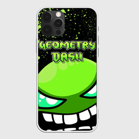 Чехол для iPhone 12 Pro Max с принтом Geometry Dash (Green) в Рязани, Силикон |  | Тематика изображения на принте: dash | geometry | geometry dash | геометри десш | квадрат | мобильная игра | шеометри даш