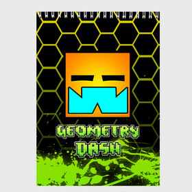 Скетчбук с принтом Geometry Dash (Классика) в Рязани, 100% бумага
 | 48 листов, плотность листов — 100 г/м2, плотность картонной обложки — 250 г/м2. Листы скреплены сверху удобной пружинной спиралью | dash | geometry | geometry dash | геометри десш | квадрат | мобильная игра | шеометри даш