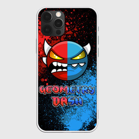 Чехол для iPhone 12 Pro Max с принтом Geometry Dash (Red | Blue) в Рязани, Силикон |  | dash | geometry | geometry dash | геометри десш | квадрат | мобильная игра | шеометри даш