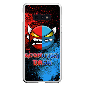 Чехол для Samsung S10E с принтом Geometry Dash (Red | Blue) в Рязани, Силикон | Область печати: задняя сторона чехла, без боковых панелей | dash | geometry | geometry dash | геометри десш | квадрат | мобильная игра | шеометри даш