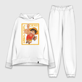 Женский костюм хлопок Oversize с принтом Monkey D. Luffy One Piece в Рязани,  |  | anime | manga | monkey d. luffy | one piece | аниме | большой куш | ван пис | вон пис | гол д. роджер | кайдо | король пиратов | луфи | луффи | манга | манки д. луффи | нами | нико робин | пират | портгас д. эйс | ророноа зоро